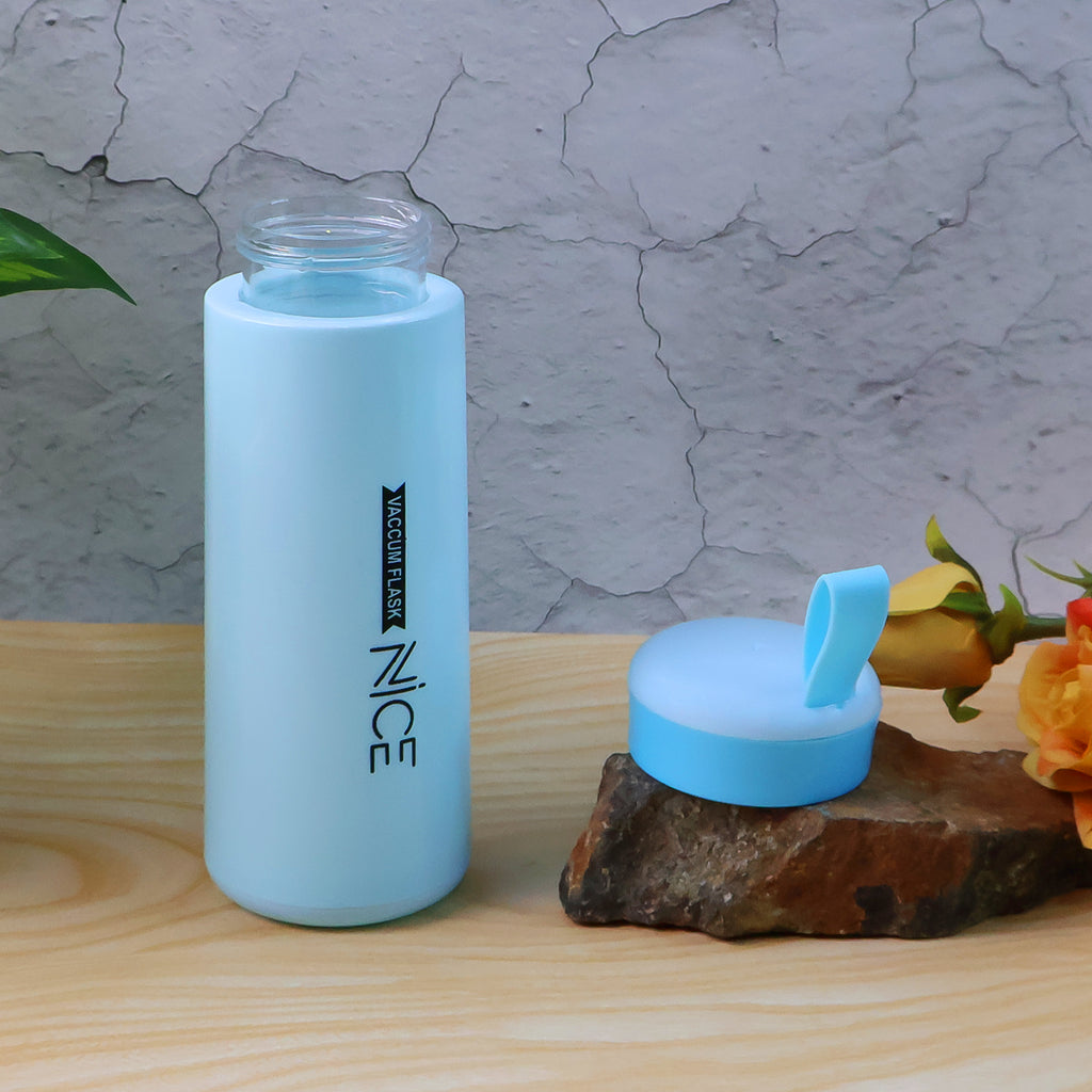 Water Bottle 400ml Leak Proof Glass Water Bottle With Daily Water Intake For Gym And Children Nice Bottle (1 Pc)